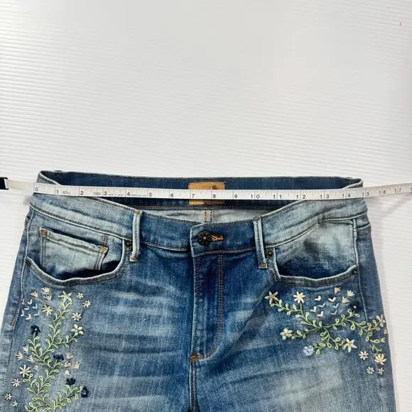 Driftwood Kelly Blueberry Blossom Jeans Women's 29 Floral Cottagecore Boho - Picture 8 of 16